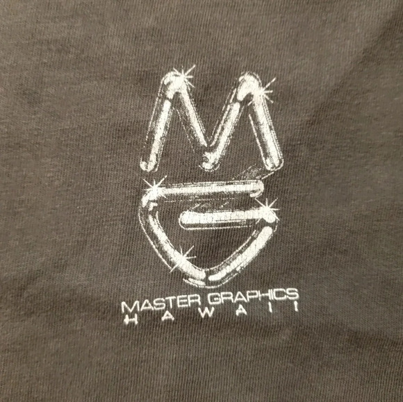 VINTAGE Master Graphics‎ Hawaii "Local Boys Rip" Graphic T-Shirt  Mel Isara 1987 - Picture 3 of 16